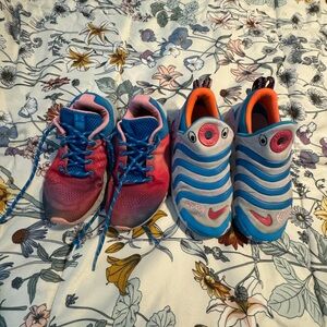 Nike and under amour Kids Sneakers in Blue and Pink